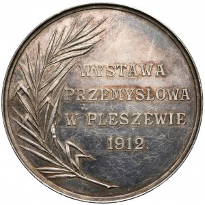 1912r. Medal SREBRO Wystawa Przemysłowa w Pleszewie - RZADKI