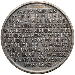 1982r. Medal SREBRO Maksymilian Kolbe