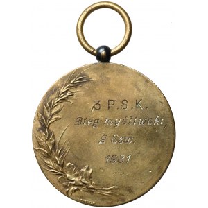 Medal nagrodowy 3 Pułku Strzelców Konnych - Bieg myśliwski 1931