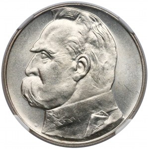 Piłsudski 10 złotych 1936 - znakomity - NGC MS65