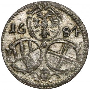 Austria, Leopold I, 2 fenigi Wiedeń 1684