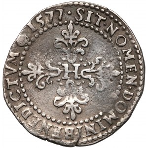 Henryk Walezy, 1/2 franka Rouen 1577