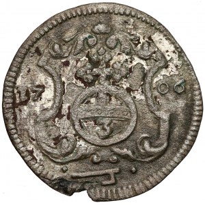 August II Mocny, 3 halerze (trzeciak) 1706 ILH, Drezno
