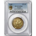 Próba MOSIĄDZ 2 złote 1958 - PCGS SP64