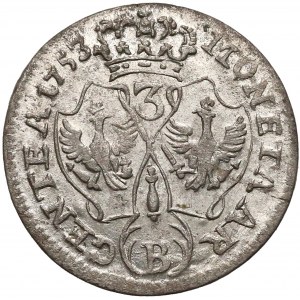 Niemcy, Prusy, Fryderyk II, 3 krajcary Wrocław 1753