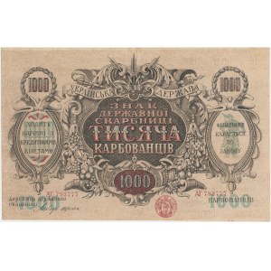 Ukraine, 1.000 Karbovanets (1920) - AГ - linked stars