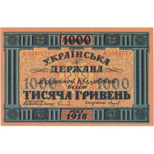 Ukraine, 1.000 Hryven 1918 - A