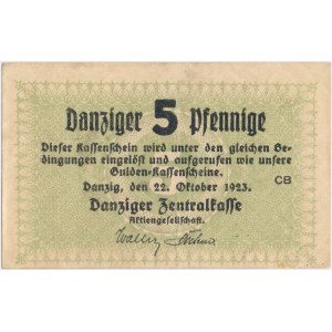 Gdańsk 5 fenigów 1923 (październik) 