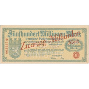 Sopot (Zoppot), Magistrat 20 mld mk 1923