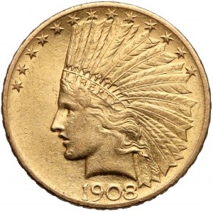 USA, 10 dolarów 1908 - Indian Head - Eagle