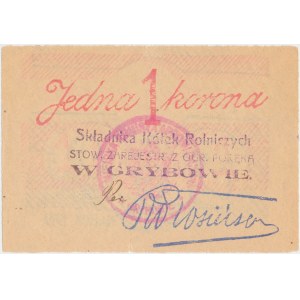 Grybów, Składnica Kółek Rolniczych, 1 korona 1919