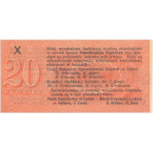 Łódź, 20 kopiejek (1914) - wystawca stemplem