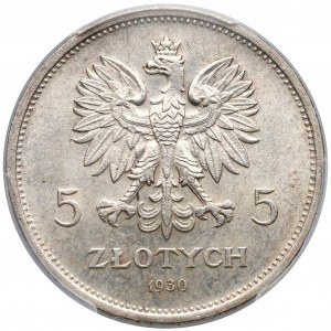 Sztandar 5 złotych 1930 - PCGS MS62