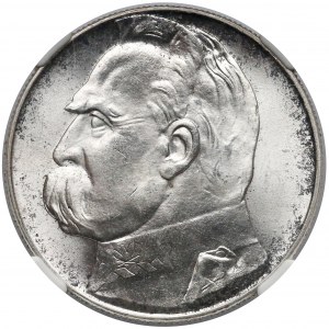 Piłsudski 10 złotych 1939 - piękny - NGC MS65