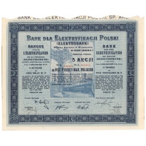 Bank dla Elektryfikacji Polski, Em.3, 5x 1.000 mkp 1924