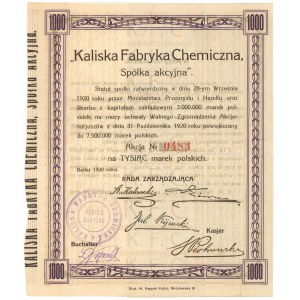 Kaliska Fabryka Chemiczna, 1.000 mkp 1920