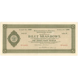 Bilet Skarbowy, Serja III - 5.000 mkp 1922