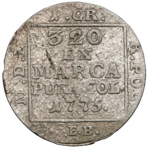 Poniatowski, Grosz srebrny 1775 E.B. - b. rzadki