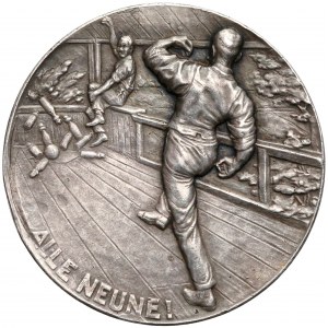 Leszno Górne 1906 r. Medal Mistrzostwa w Kręglach 1919/20 SREBRO