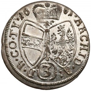 Austria, Tyrol, Leopold I, 3 krajcary Hall 1681