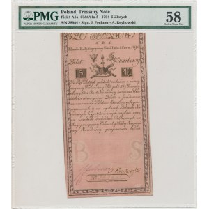 5 złotych 1794 - N.B 1. - PMG 58