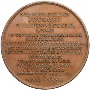 1786r. Poniatowski, Medal (brąz) Stanisław Szczęsny Potocki (Holzhäusser)