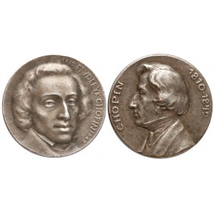 Fryderyk Chopin 1810-1849 znaczki na 70-lecie śmierci (?) zestaw (2szt)