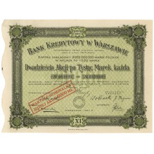 Bank Kredytowy w Warszawie, Em.11, 20x 1.000 mkp 1923