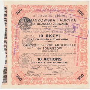 Tomaszowska Fabryka Sztucznego Jedwabiu, 10x 30 złotych 1925