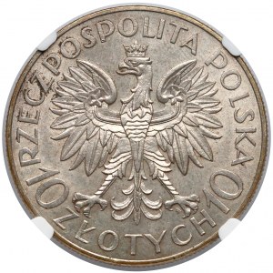 Traugutt 10 złotych 1933 - NGC MS61