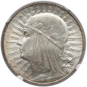 Głowa Kobiety 10 złotych 1932 Warszawa - NGC MS64