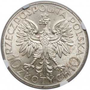 Głowa Kobiety 10 złotych 1932 Warszawa - NGC MS64