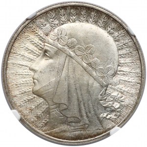 Głowa Kobiety 10 złotych 1932 Warszawa - NGC MS64