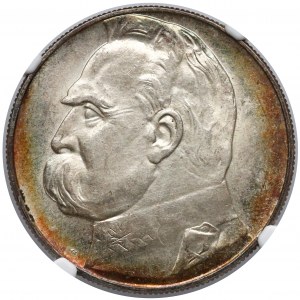 Piłsudski 10 złotych 1937 - NGC MS62