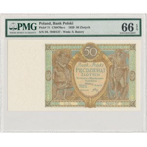 50 złotych 1929 - DL - PMG 66 EPQ