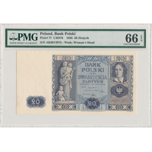 20 złotych 1936 - AK - PMG 66 EPQ