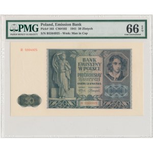 50 złotych 1941 - B - PMG 66 EPQ