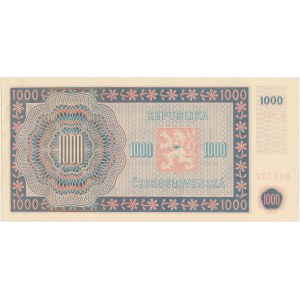 Czechoslovakia, 1.000 Korun 1945 - S. 30 C - blueish paper