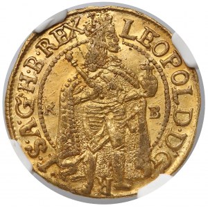 Hungary, Leopold I, Ducat 1690 KB - NGC AU55