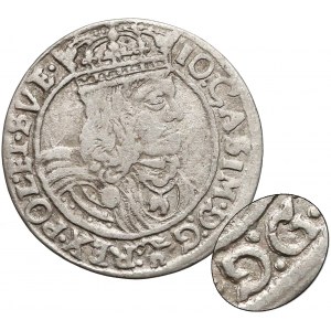Jan II Kazimierz, Szóstak Lwów 1662 GBA - odwrócone G zamiast D