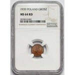 1 grosz 1939 - NGC MS64 RD