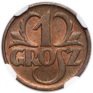 1 grosz 1938 - NGC MS64 RB