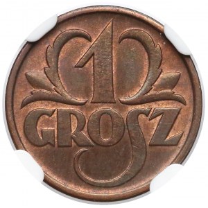 1 grosz 1937 - NGC MS64 RB