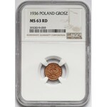 1 grosz 1936 - NGC MS63 RD