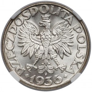 Żaglowiec 2 złote 1936 - wyśmienity - NGC MS67