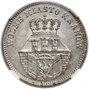 Wolne Miasto Kraków, 10 groszy 1835 - NGC MS63