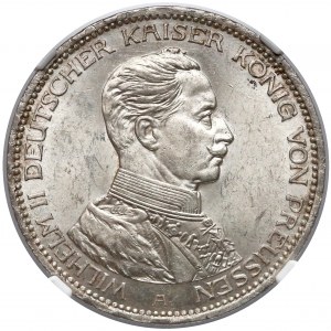 Niemcy, Prusy, 3 marki 1914-A - NGC MS63