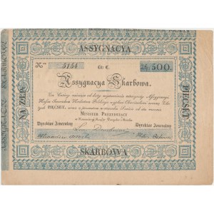 Asygnacja Skarbowa na 500 złotych 1831