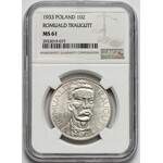 Traugutt 10 złotych 1933 - NGC MS61