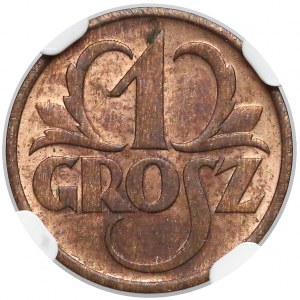 1 grosz 1935 - NGC MS64 RB